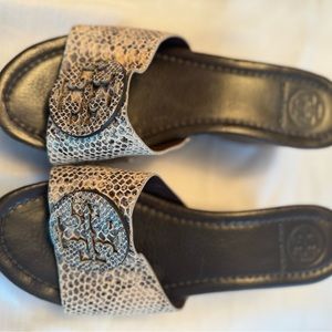 Tory Burch Snakeskin Sandal Size 8